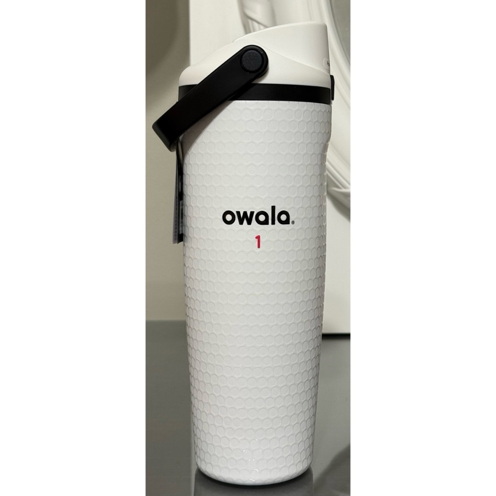 Owala 30oz FreeSip Sway GOLF‎ Travel Tumbler, WATER HAZARD WHITE